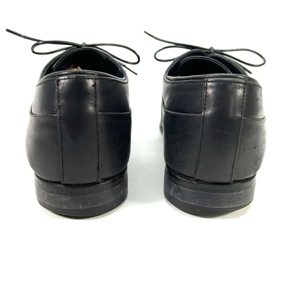 Oliver Sweeney London Pippin Derby Black Leather Dress Shoes Men's US9 EU42 UK8